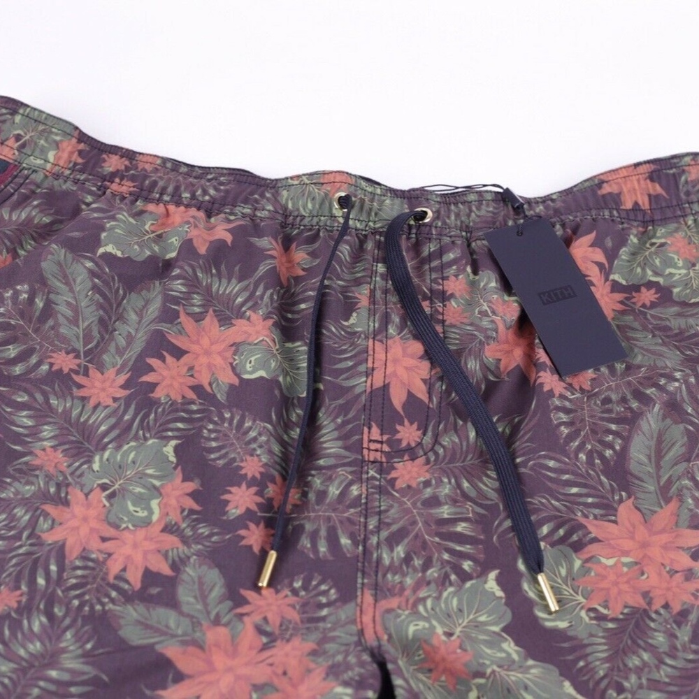KITH Tilden Swim Shorts Trunks RARE Black Floral - Picture 3 of 7